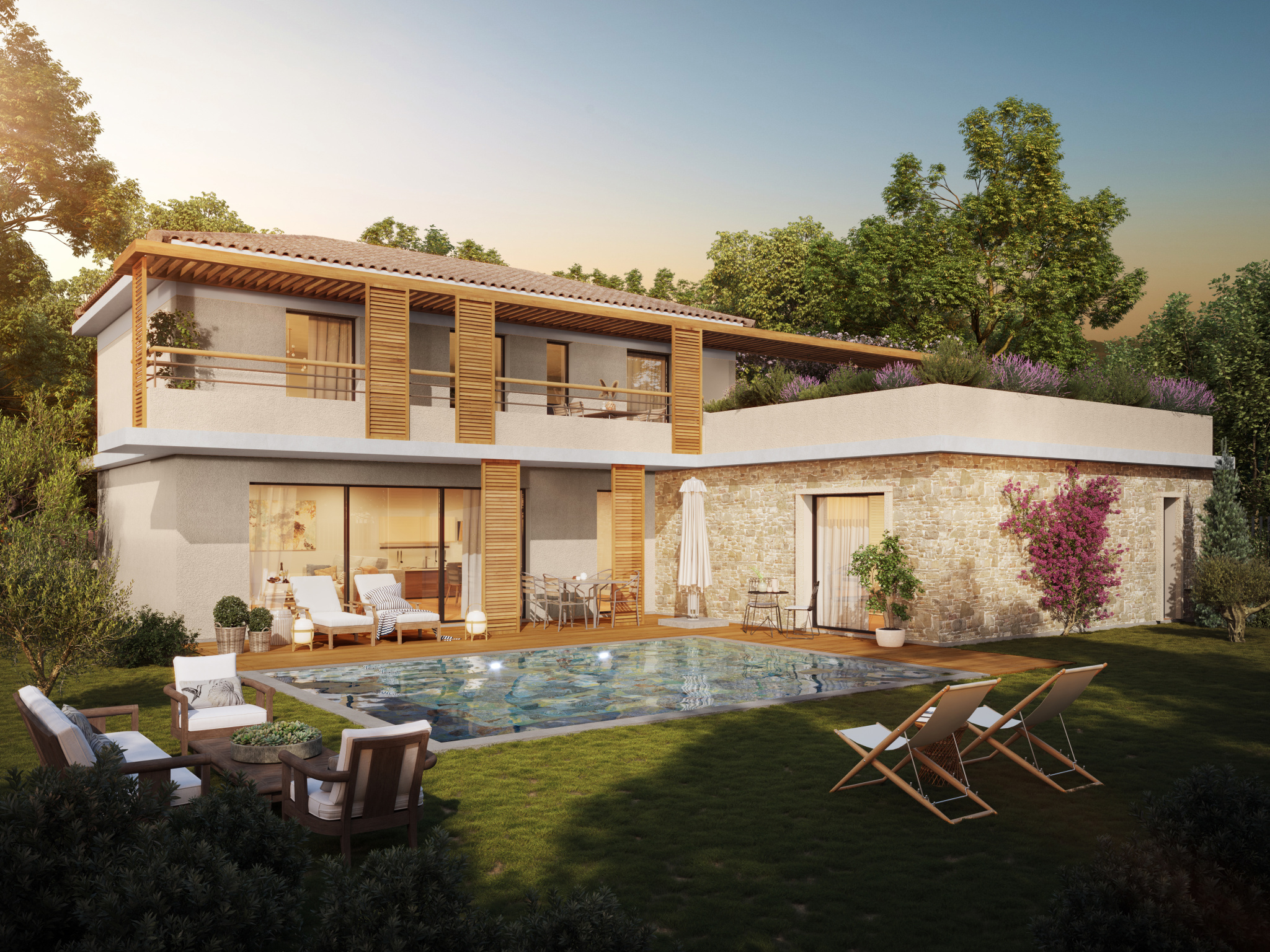 PARC DU ROY, 15 villas haut-de-gamme dans un parc sécurisé à Sanary-sur-Mer